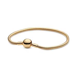 Clásica Pulsera de Hueso de Serpiente con Dije de Corazón Redondo Estilo Pandora, 100% Plata de Ley <span class=keywords><strong>925</strong></span>, Regalo Elegante para Mujer, Joyería de Alta Calidad para DIY - Product Image 6