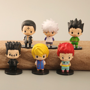 6 styles de figurines d'anime Hunter X Hunter, Gon, Killua, Kurapika, <span class=keywords><strong>Leorio</strong></span>, Hisoka, poupées, jouets, ornements - Product Image 1