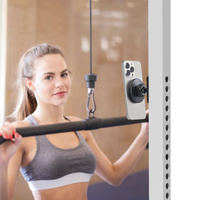 Support magnétique pour téléphone de gym, aimant puissant N52, rotation à 360° °   Rotation pour tapis de course, voiturette de golf, moto, yacht, équipement de fitness