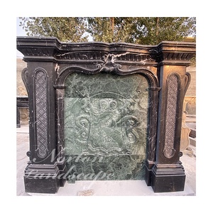 Moderno interior de lujo independiente Piedra natural mármol negro <span class=keywords><strong>chimeneas</strong></span> fabricantes - Product Image 1