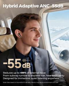 Audífonos Inalámbricos <span class=keywords><strong>SOUNDPEATS</strong></span> Air5 Pro+ ANC con Tecnología de Cancelación de Ruido Híbrida de Seis Micrófonos y Decodificación de Audio de Alta Resolución LDAC - Product Image 6