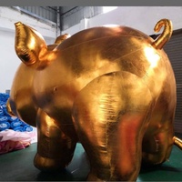 Ballon de porcs miroir gonflables dorés pour la décoration publicitaire Ballon de cochon volant gonflable