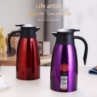 Bouilloire à eau chaude sous vide à double couche isolée écologique moderne en acier inoxydable 304 pour un usage domestique Cadeau