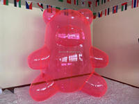 Ours gonflable transparent en PVC double couche au design incroyable pour la publicité