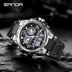 Sanda 739 <span class=keywords><strong>uomo</strong></span> di moda originale di marca <span class=keywords><strong>orologio</strong></span> <span class=keywords><strong>da</strong></span> polso <span class=keywords><strong>da</strong></span> <span class=keywords><strong>uomo</strong></span> commercio all'ingrosso al quarzo impermeabile orologi a doppio Display <span class=keywords><strong>digitale</strong></span> a LED orologi - Product Image 5
