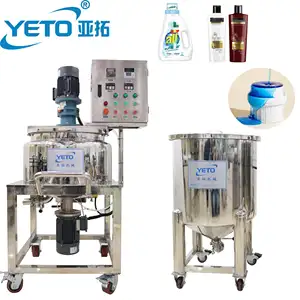 YETO-Stainless Steel Industrial Mixer Agitator Tank Cosmetic Mixing Machine Reactor Homogenizer Mixer Jacket Cosmetic Machine