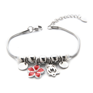 YL vente <span class=keywords><strong>en</strong></span> gros été Couple Bracelet nouveau FashionJewelry directement originaire usine <span class=keywords><strong>en</strong></span> acier inoxydable Bracelet à breloques réglable - Product Image 3