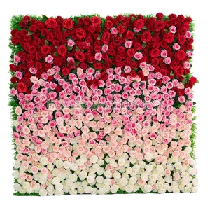 LFB1436 Luckygoods decorative ombre rose flower wall wholesale for wedding background