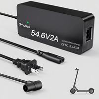 Chargeur de batterie au lithium 54,6V2A pour 48V, certifié UL, pour Xiaomi, Segway, Ninebot et autres trottinettes électriques et vélos électriques