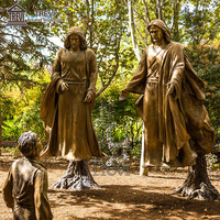 Sculpture en bronze de Jésus et ses apôtres TREVI, statue de Jésus en bronze doré pour commémoration religieuse en extérieur