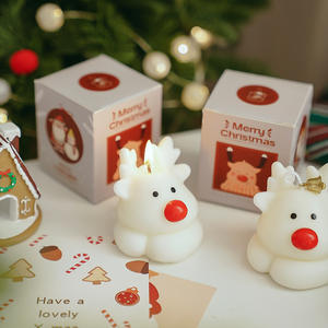 Adorable Bougie Parfumée de Noël et de Pâques de Haute Qualité, Décoration Festive en Forme de Renne, Centre de Table pour la Maison - Product Image 4