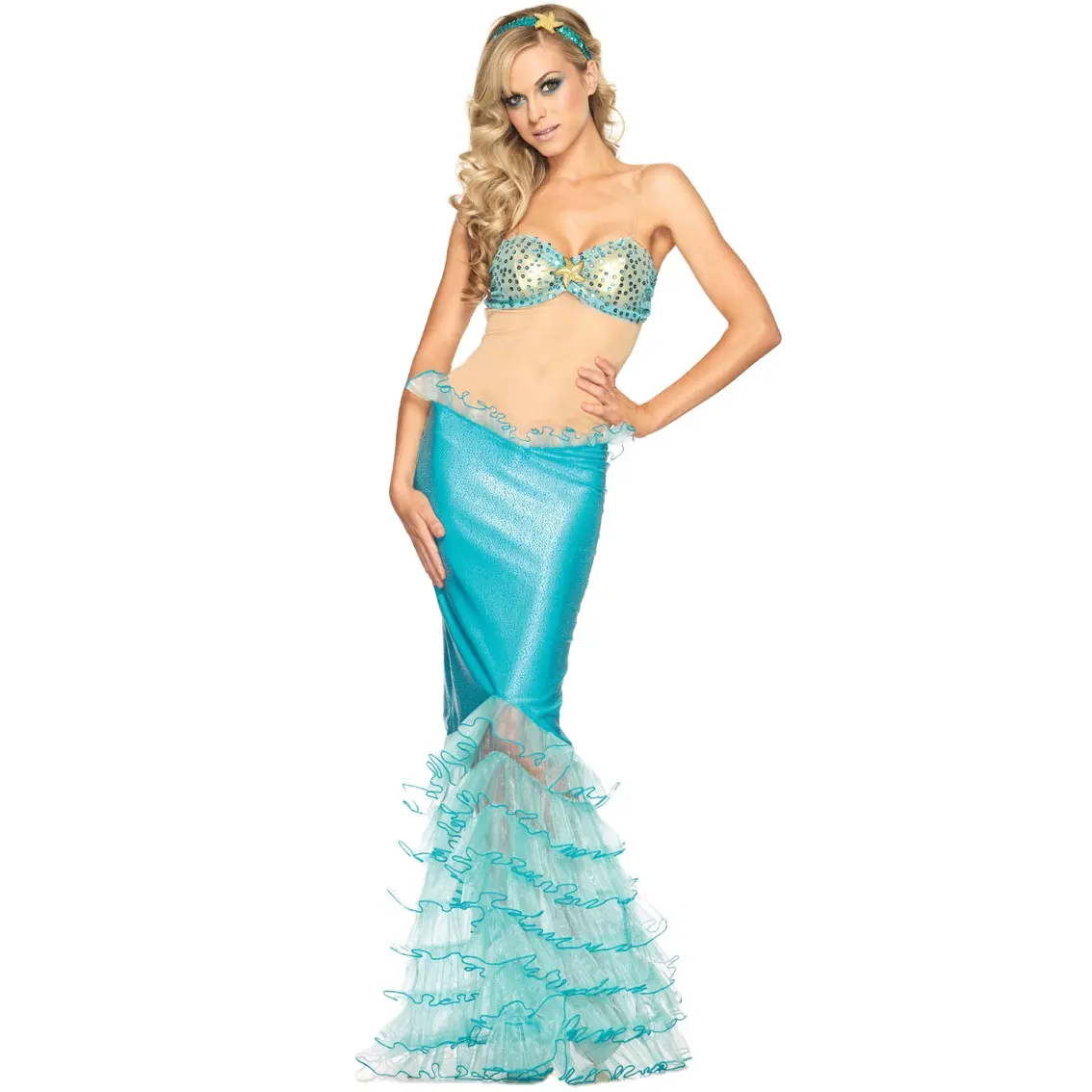 Costume di Halloween femminile delfino blu cielo tuta da gioco sirena acquario animale costume cosplay