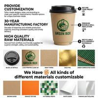 Gobelet à café jetable en papier isolé à double paroi, certifié FSC, biodégradable, conforme à la norme européenne EN13432