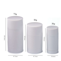 Contenant vide pour déodorant twist-up, emballage cosmétique pour parfum solide, crème solaire et masques faciaux en stick