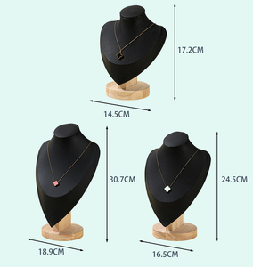 Prezzo all'ingrosso negozio di gioielli Display collana collo busto manichino Stand di velluto gioielli Display manichino per negozio - Product Image 5