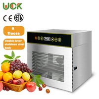 Mesin Pengering Makanan Komersial 8-Loyang Stainless Steel Pompa Kapasitas 10kg/jam untuk Buah, Sayuran, dan Daging Grosir