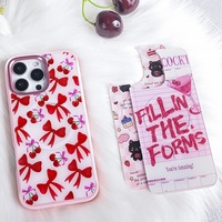 Coque de téléphone à panneau arrière magnétique remplaçable pour Iphone17/17pro/17promax/17air avec la dorure colorée rouge arc cerise