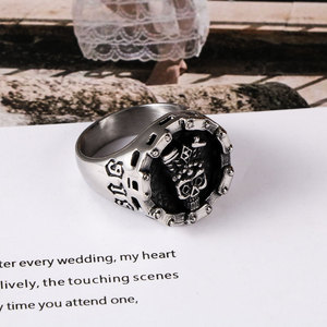 Skull Fashion <b>Ring</b> <b>Titanium</b> Steel Men's Jewelry Gift SA828 - Product Image 4