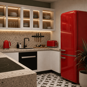 Meubles de cuisine OPPOLIA American Classic au design épuré, laqués et lisses, pour appartement, villa ou projet. - Product Image 3