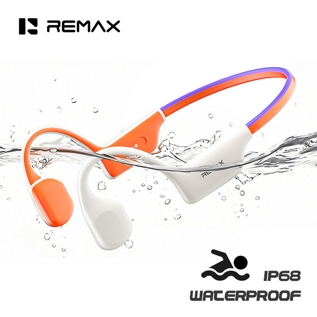 REMAX RB-S11R Bone Conduction Headphones Wireless Bluetooth 6.0 Sports Earbuds IP68 Waterproof Underwater Swimming Headphones