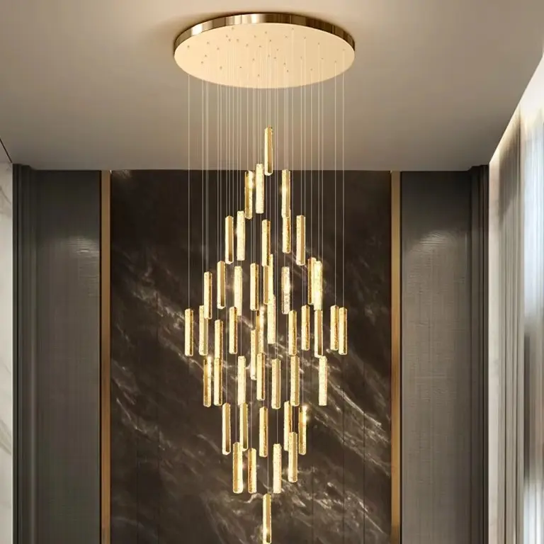 נברשות תלויות בסגנון מיסטי-ליניארי פוסט-מודרני אורות פשוטים לסלון