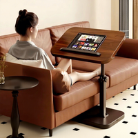 Table d'appoint pliable et réglable pour canapé, table à thé pour la maison, table d'étude pour étudiants en dortoir, mobilier de salon