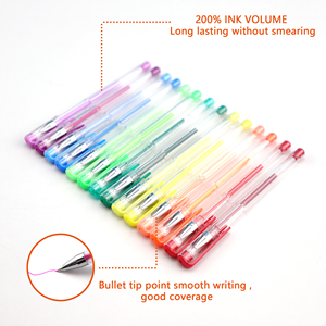 Set di penne gel glitterate da 0,8 mm, 60 colori, penne a inchiostro plastico per bambini, studenti, scrittura, disegno, scrapbooking - Product Image 4