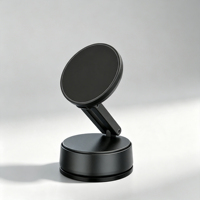 Support de téléphone magnétique télescopique en alliage d'aluminium avec ventouse, compatible chargeur sans fil 15W, personnalisable avec logo