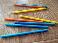 Bâtons de sucettes alimentaires à simple ou double, avec bec simple ou double, de qualité alimentaire 80*3.5MM, emballage de bonbons, bâtons de barres de sucettes en plastique