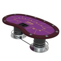 YH 96*48 pouces De Forme Ovale Entièrement Personnalisé Casino Texas Holden Table de Poker Avec Puces Plateau Jeu Utilisé