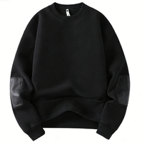Sudadera de Hombre OEM de Invierno Personalizada 100% Algodón con Forro Polar, Serigrafía y Logotipo Bordado en el Codo