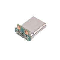 Conector USB Tipo C Macho de 90 Grados y 2 Pines para Soldar con Resistencia de 56K, Enchufe de Carga Rápida para Cable DIY