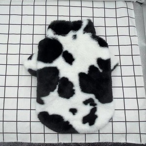 Manteau en coton imprimé vache pour animaux de compagnie, vêtements d'hiver chauds pour petits et moyens chiens, Teddy Bichon Sherry - Product Image 1
