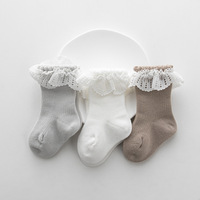 Collants / Bas en coton pour bébé de 3 ans, tricotés, respirants, épais, décontractés, motif Princesse Mignonne, collection Automne