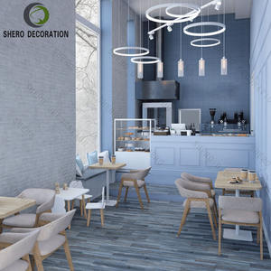 Idées de décoration élégantes pour les cafés, comptoir de bar à café moderne avec vitrine en verre, mobilier de café - Product Image 2