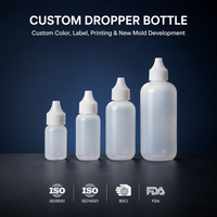 Flacon compte-gouttes LDPE flacon à presser en plastique pour colle à perruque 15ml 30ml 60ml 120ml emballage écologique pour adhésif de perruque
