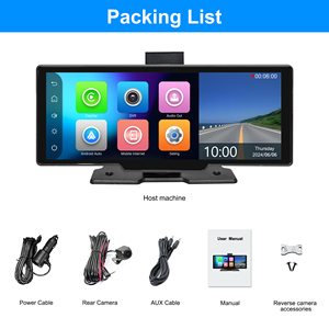 Портативный автомобильный стерео 10,26 беспроводной 1080P Carplay <span class=keywords><strong>GPS</strong></span> навигационный монитор дисплей с 2 каналами видеорегистратор Автомобильный видеорегистратор - Product Image 6