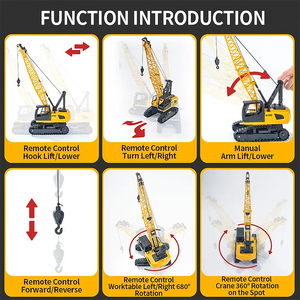 Huina Kaliwo Kỹ Thuật 13511 Xe Tải Đồ Chơi Xe Hơi Cổ Điển Xây Dựng Mô Hình RC Theo Dõi Cần Cẩu Đồ Chơi Cho Trẻ Em Món Quà Giáng Sinh - Product Image 5