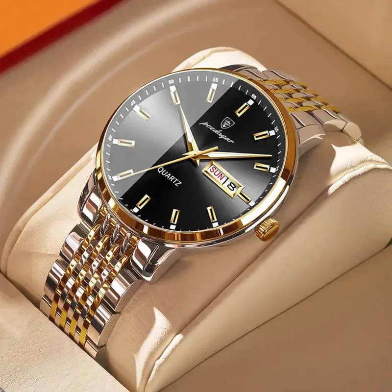 Luxury Custom OEM Black Square Shape Dial Luminous Hand Genuine Leather Cool For Mens Quartz Movement Watch