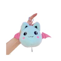 Peluche mignonne en forme de chauve-souris volante miniature, porte-clés en peluche, peluche moelleuse, chauve-souris d'Halloween aux grands yeux, animaux en peluche rembourrés, porte-clés