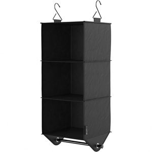Reinforced 3-Tier Hanging Closet <b>Storage</b> with Garment Rod Non-Woven Fabric Iron Pipe Closet Shelves for <b>Shoes</b> &Clothes Organizer - Product Image 2