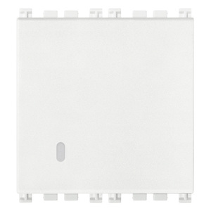 <b>Push</b> Button Switch 1P 10A 2M White With Indicator <b>Light</b> For Panel Mounting - Product Image 1