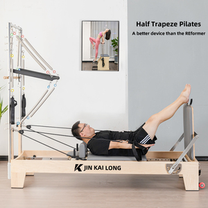 Balançoire demi-surélevée Pilates Reformer avec tour Demi-<span class=keywords><strong>position</strong></span> pour l'entraînement <span class=keywords><strong>Yoga</strong></span> Lit Body Balance Pilates Reformers Machine - Product Image 4