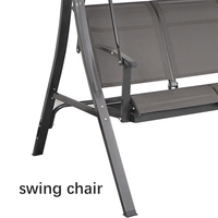 Fauteuil balançoire de jardin moderne en métal X Colorfastness, auvent de haute qualité pour véranda extérieure, hamac 3 places, balançoires de plage et de patio, cour