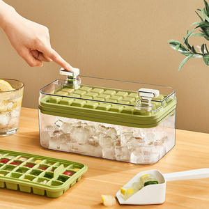 Machine à glaçons d'été Boîte de rangement carrée avec couvercle et <span class=keywords><strong>bac</strong></span> à glaçons Light Ice Ball Maker Mold Trays for Freezer Ice Cube Tray With Container - Product Image 2