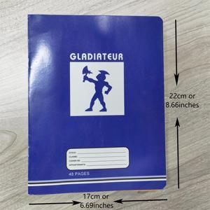 Cahier Seyes personnalisé OEM/ODM pour fournitures scolaires, reliure agrafée, 17x22 cm, 48 pages, pour devoirs et exercices des élèves - Product Image 2