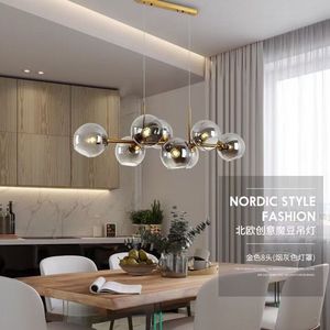 <span class=keywords><strong>Lustre</strong></span> de <span class=keywords><strong>boule</strong></span> de <span class=keywords><strong>verre</strong></span> <span class=keywords><strong>transparent</strong></span> de lumière pendante de LED de haute qualité nordique d'or et de noir pour le salon et les salles à manger pour des hôtels - Product Image 2