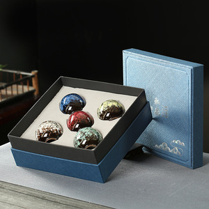 ชุดถ้วยชา Jian Zhan แบบเผาในเตาเผาสำหรับขายส่ง ชุดน้ำชา Gongfu ของที่ระลึกสร้างสรรค์ ชุดถ้วยชาเซรามิก - Product Image 3