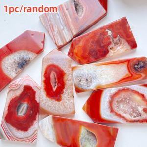 Cristales y Piedras Curativas Naturales al por Mayor, Gema de Ágata Roja, Cuarzo, Cornalina, Geoda Druzy, Punta de Torre para Regalo - Product Image 3