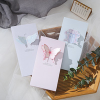 Boîtes en papier YZ personnalisées, pliables en trois parties, avec nœud 3D, carte de vœux creuse pour la Saint-Valentin, comme emballage cadeau exquis